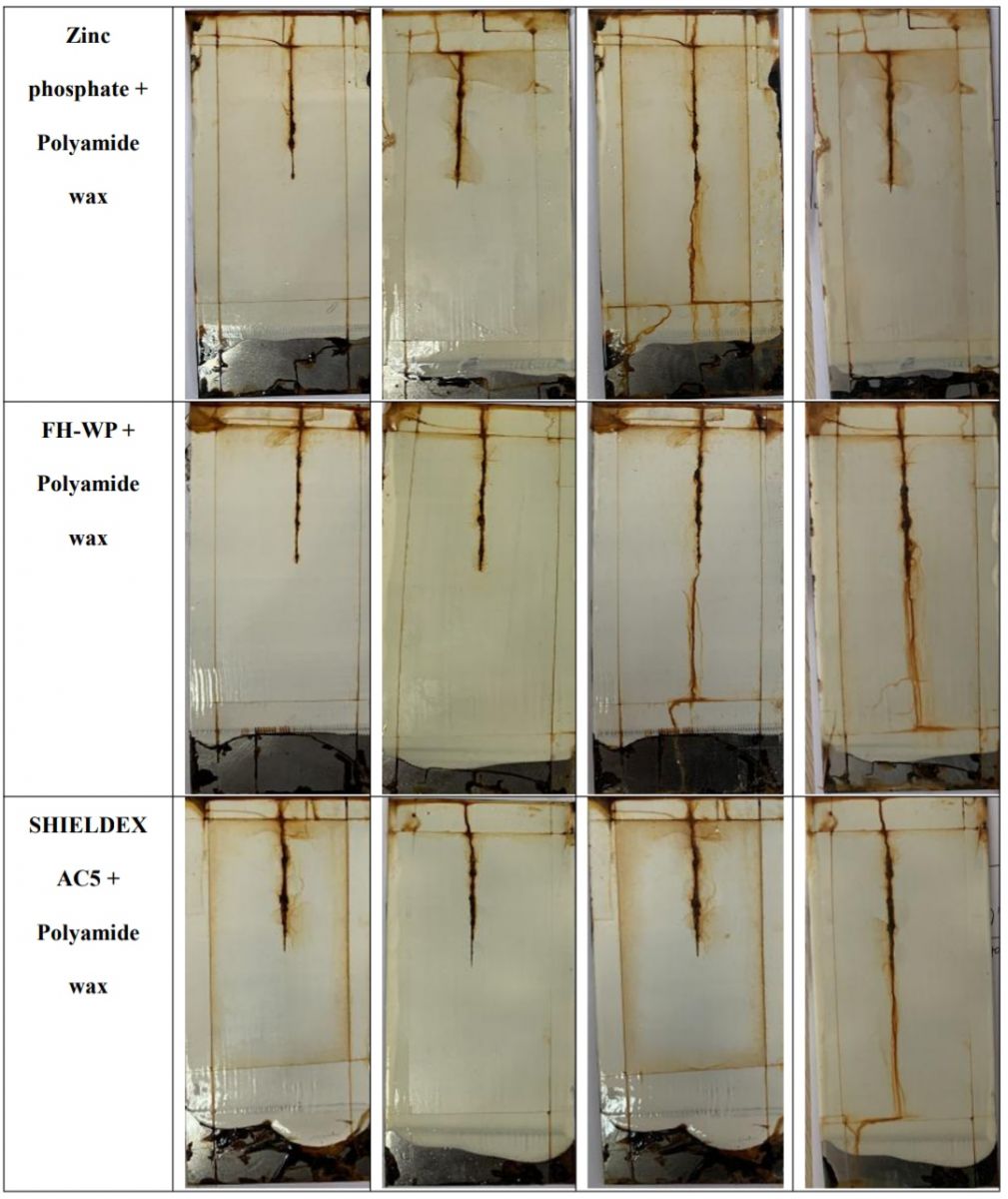 Kết quả kiểm tra khả năng kháng phun muối trong hệ Epoxy ít dung môi (khi thêm wax)